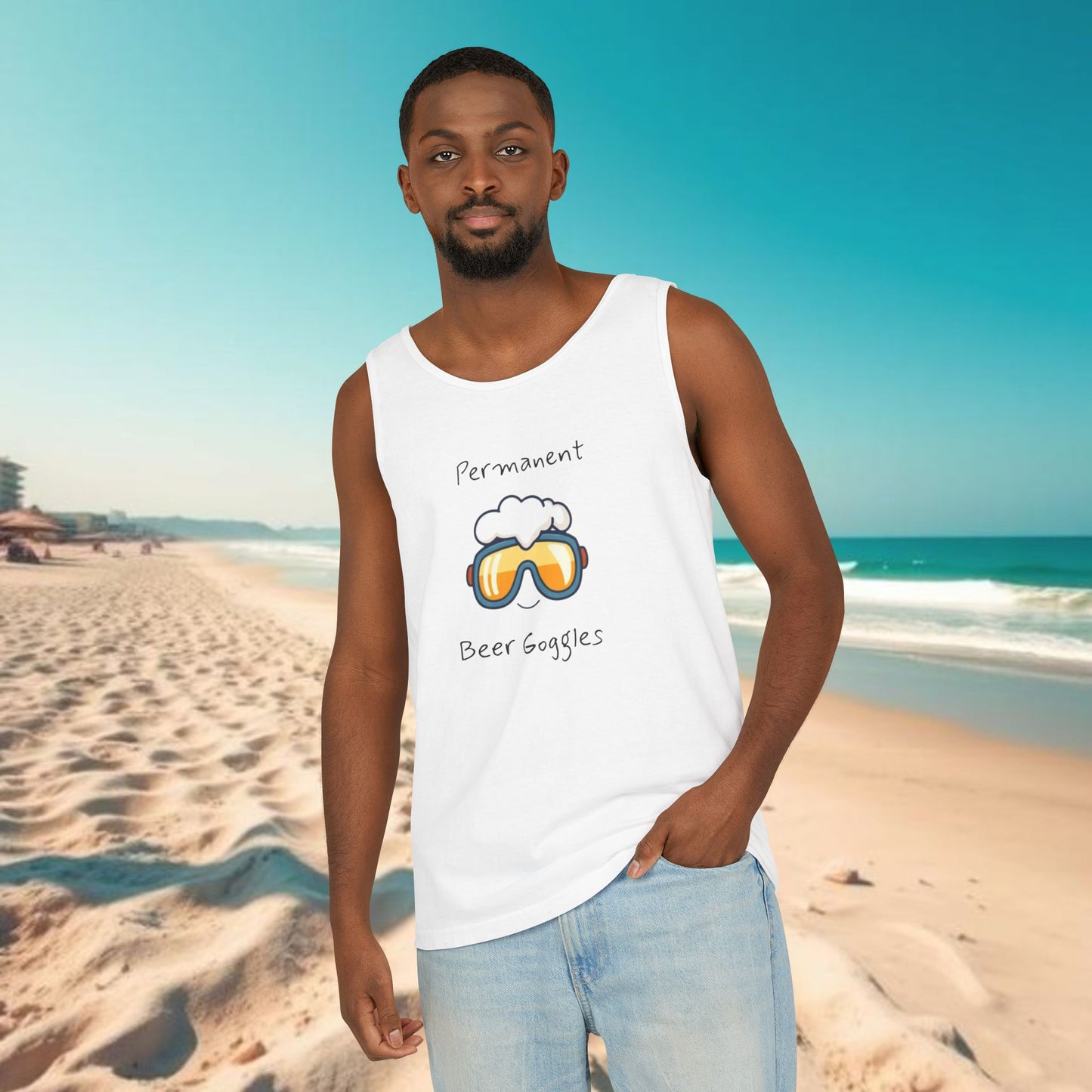Beer Goggles Tank Top, Unisex Tank, Summer Apparel, Beachwear, Funny Gift, Pool Party Top