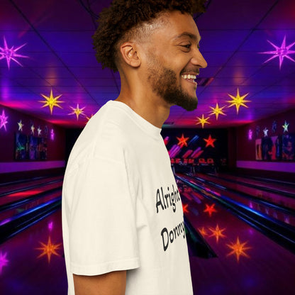 Vintage Garment-Dyed T‑Shirt — Minimal Retro Bowling Vibe, Lebowski Reference, Alright Donny