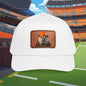 Bulldog Leather Patch Baseball Cap — Cute Construction Bulldog Hat