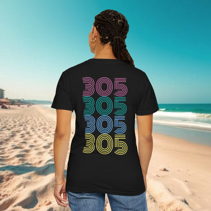 Miami Garment-Dyed T-Shirt - Vibrant Coastal Style, Unisex Summer Tee, Beachwear, Travel Souvenir, Gift for Miami Lovers