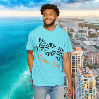 305 Ocean Drive T-Shirt — Miami Beach Garment-Dyed Tee