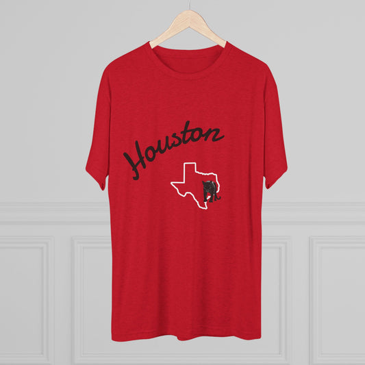 Houston State Outline T‑Shirt — Retro Script City Pride Tee