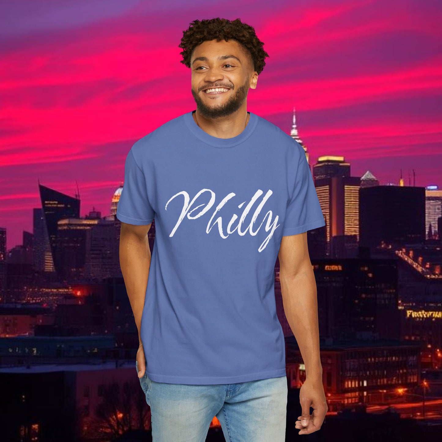 Philly Script T-Shirt — Handwritten City Pride Tee, Ultra Soft and Comfortable T-Shirt for any gameday.