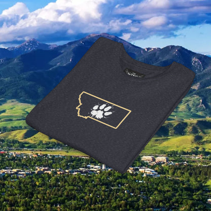 Bobcat Paw Print Youth Tee, Kids Animal Lover Shirt, State Pride T-Shirt, Perfect Gift for Birthdays, Bobcat Apparel