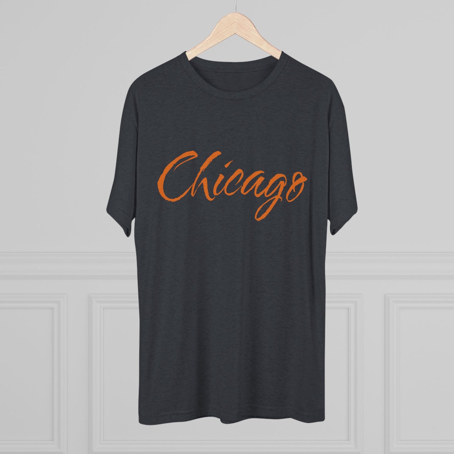 Chicago Script Tee – Handwritten City Shirt, Tr-Blend, Super Soft T-Shirt, Perfect for Gameday