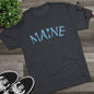 Maine Bear Paw Tee — Coastal State Graphic T-Shirt, Tri-Blend, Ultra Soft T-Shirt, Perfect for Gameday
