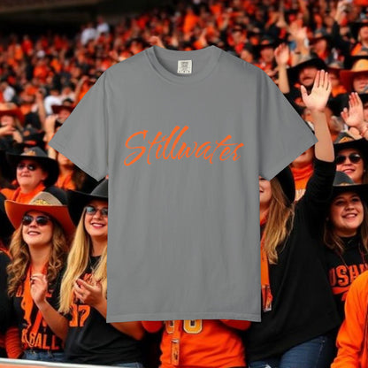 Stillwater Script T‑Shirt — Casual City Pride Tee, Soft-Style Shirt, Perfect for Gameday