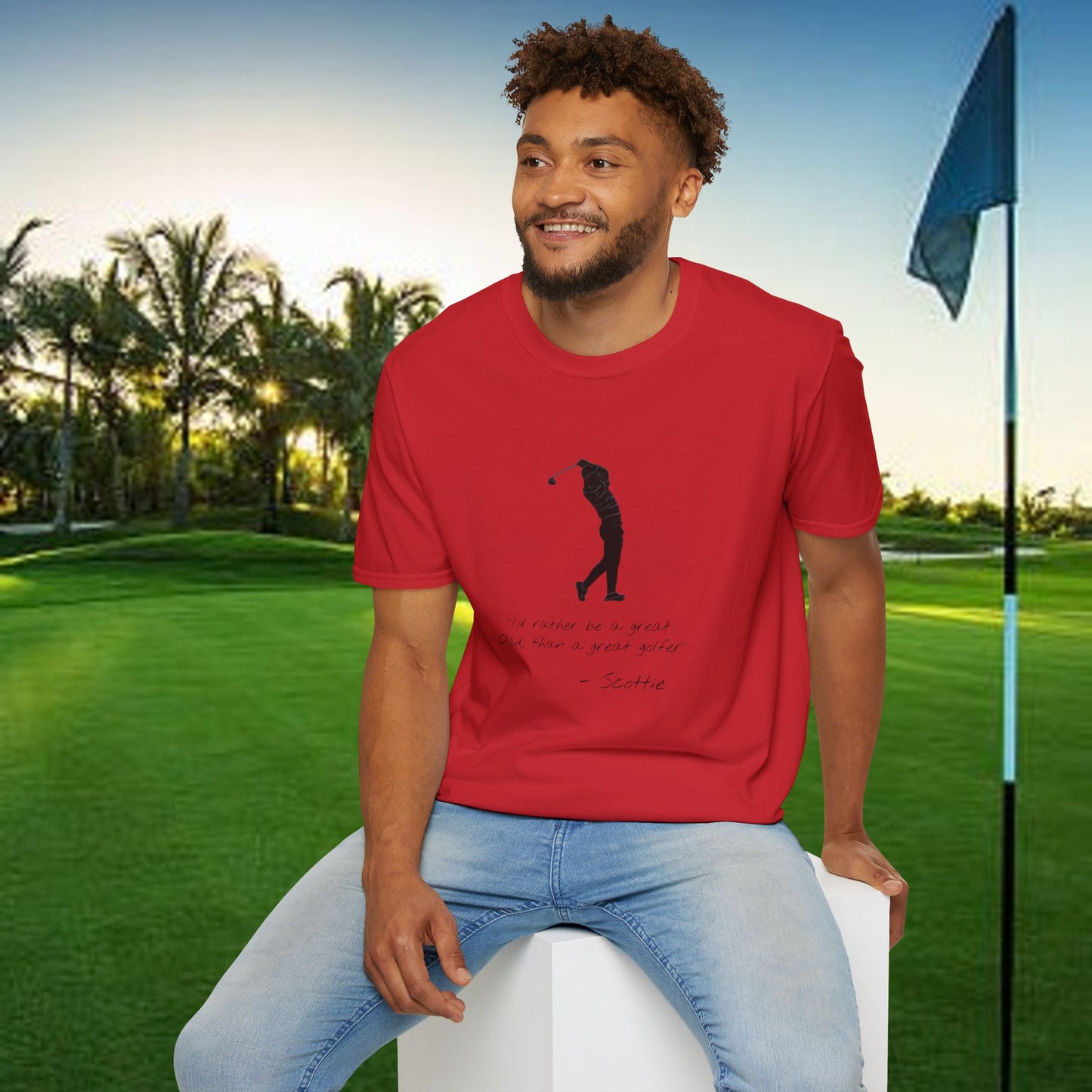 Golf-Inspired Unisex T-Shirt, Perfect Gift for Dad, Father's Day Present, Sporty Style Tee, Casual Wear, Golf Lover Apparel