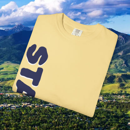 State Unisex Garment-Dyed T-shirt for Cat Fans and Gameday, Tailgate Shirt, Team Spirit Tee, College Football