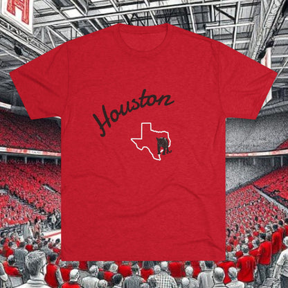 Houston State Outline T‑Shirt — Retro Script City Pride Tee