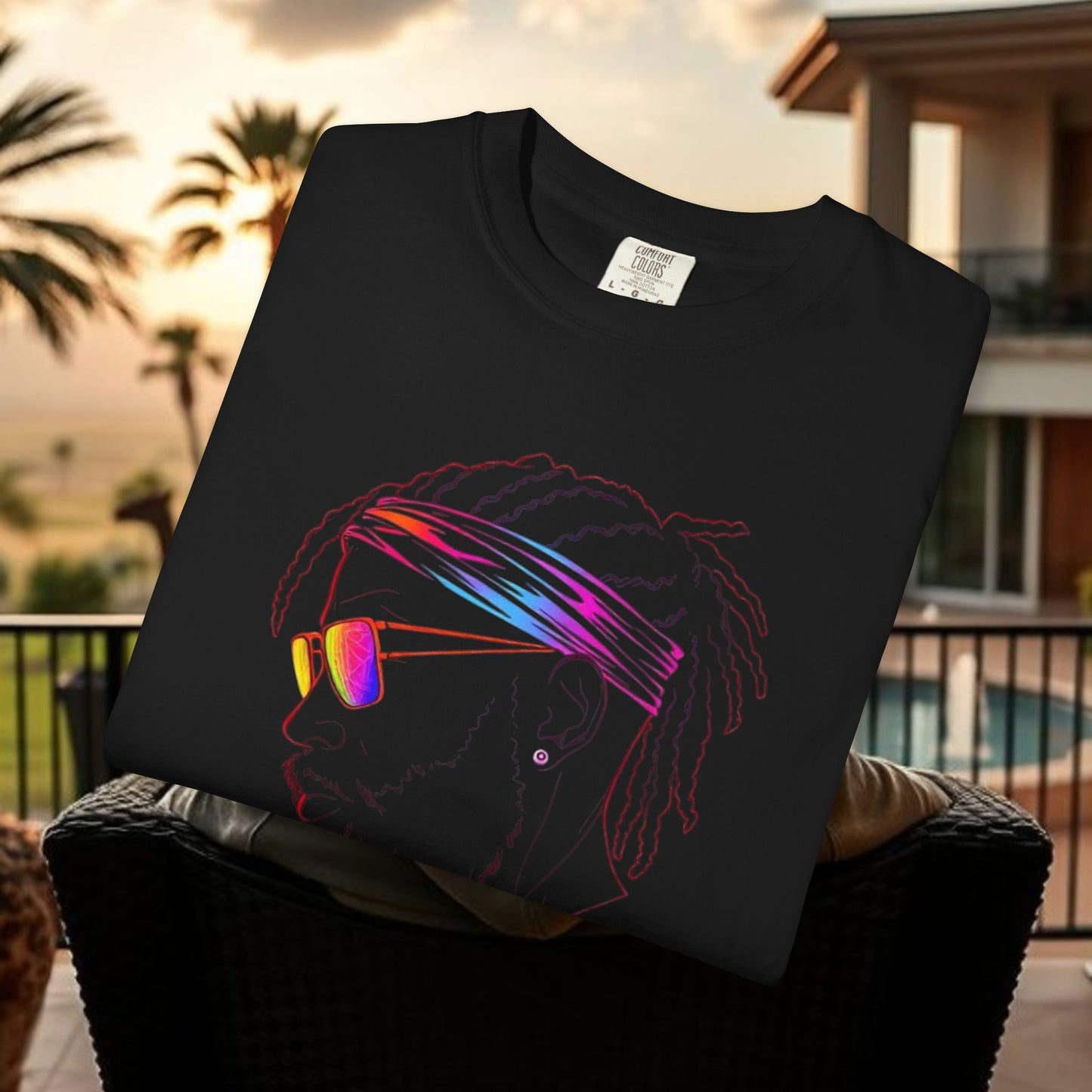 Retro Vibe Unisex T-Shirt with Colorful Headband Design