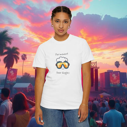 Unisex Beer Goggles Tee, Comedy T-Shirt, Festival Shirt, Funny Summer Tee, Barbecue Outfit, Gift for Beer Lovers