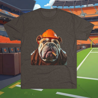 Bulldog Helmet T‑Shirt — Funny Football English Bulldog Tee