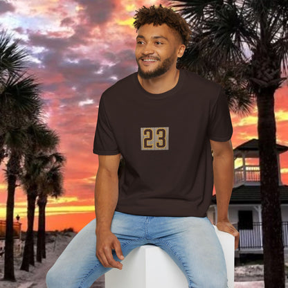 Baseball Stars Unisex Softstyle T-Shirt with Retro 23 Design, Casual Wear, Gift for Sports Lovers, Baseball Fans