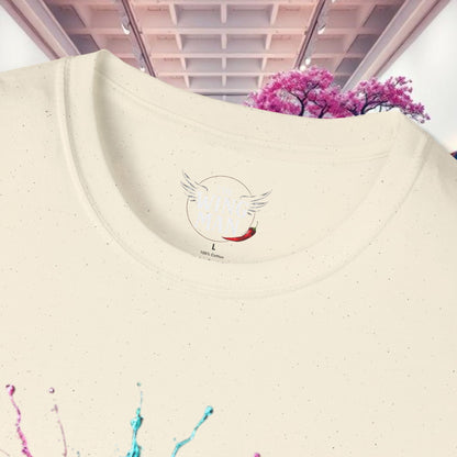 Color Splash Unisex Softstyle T-Shirt | Artistic Tee, Casual Wear, Gift for Art Lovers, Summer Fashion, Graphic Shirt