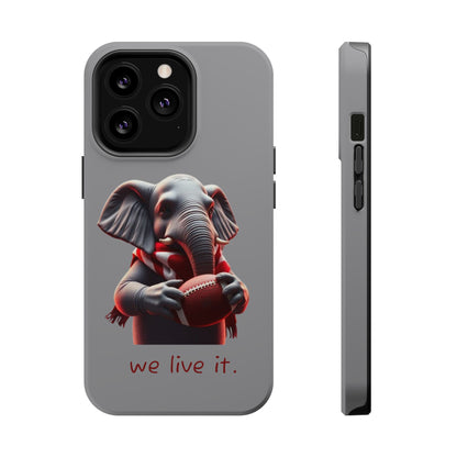 Elephant Football Case - Impact-Resistant Phone Cover, Unique Gift for Sports Lovers, Animal Case for Kids, Fun Accessories, Durable