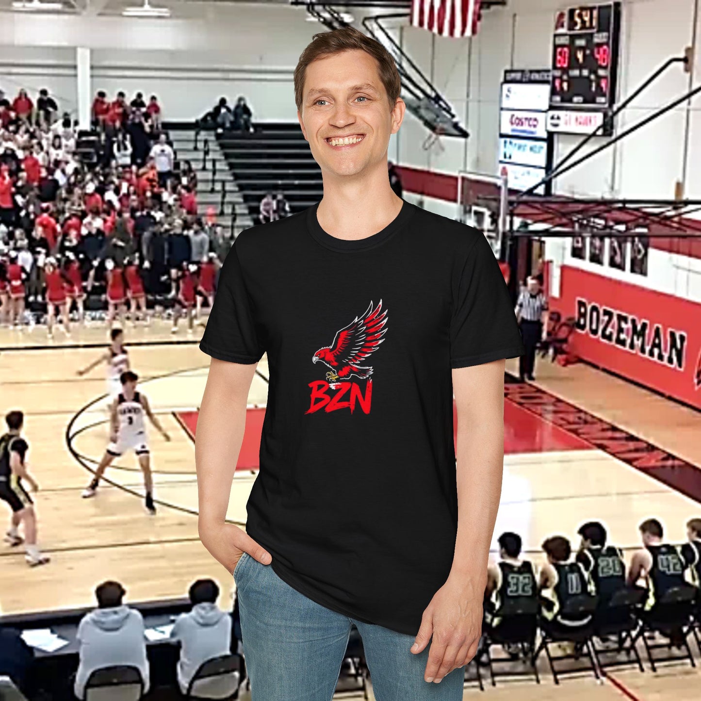 BZN Graphic T-Shirt, Trendy Unisex Tee, Casual Wear, Gift for Sports Lovers, Bozeman Fans