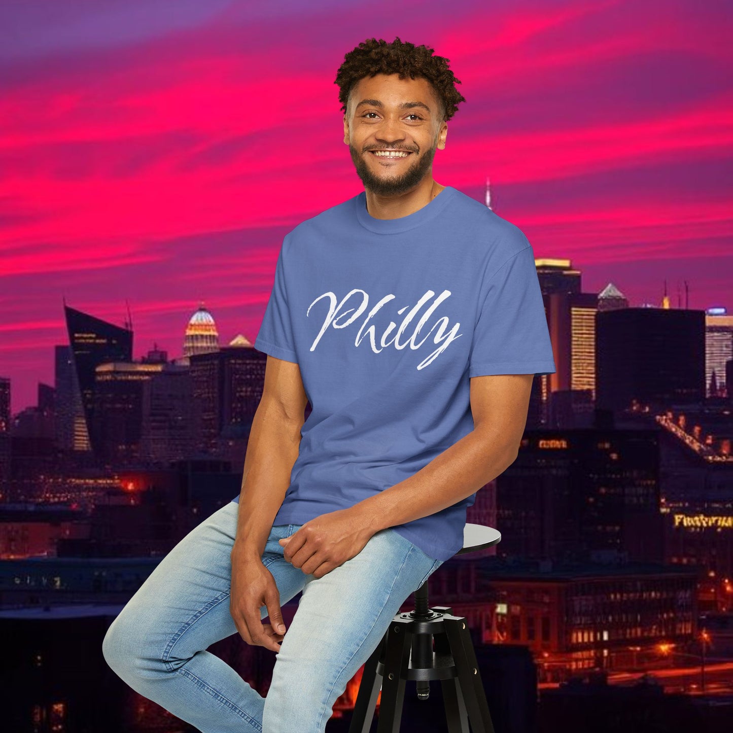 Philly Script T-Shirt — Handwritten City Pride Tee, Ultra Soft and Comfortable T-Shirt for any gameday.