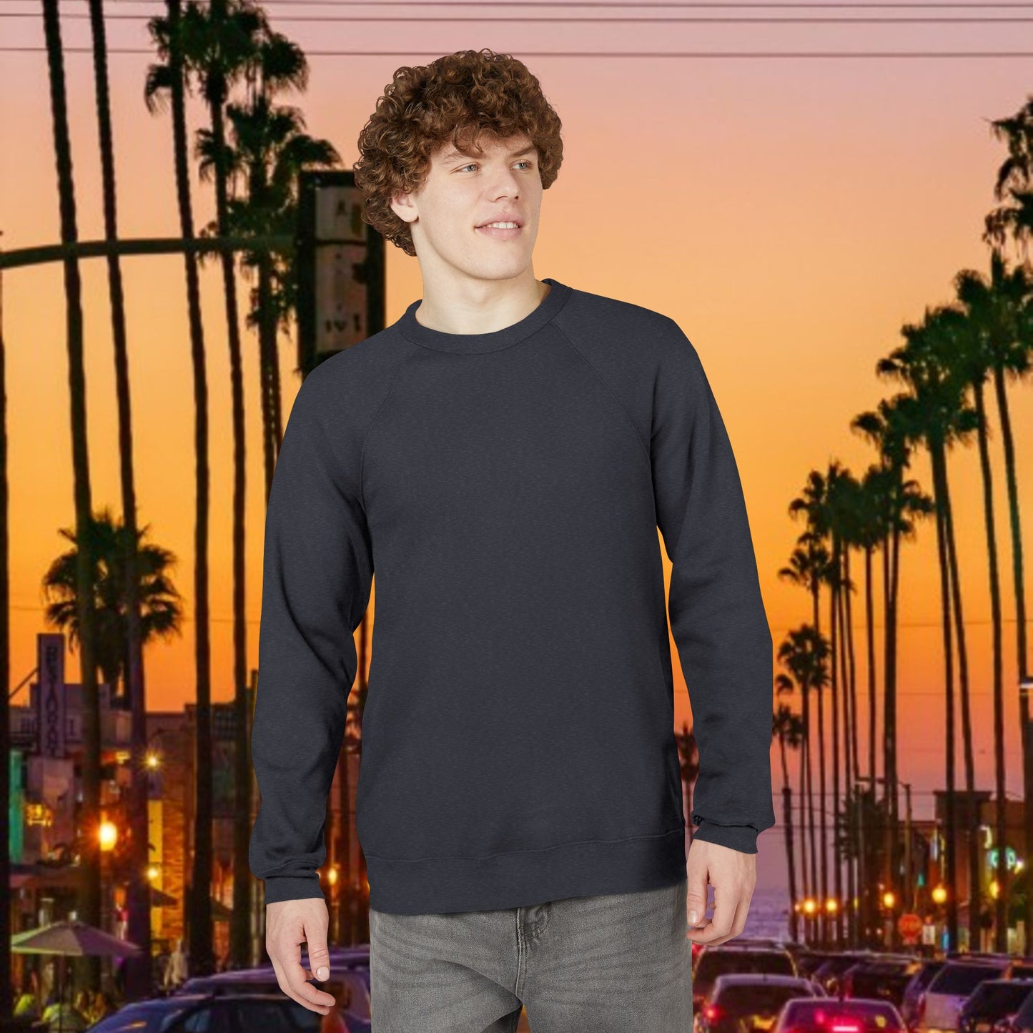LA Script Raglan Sweatshirt, Super Soft Material and Comfortable Stylish Fit