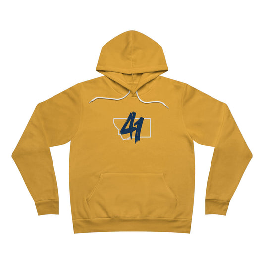 Hoodie - '41' Brush Script Pullover with Paw Print Back, Great for Gamedays in Bozeman
