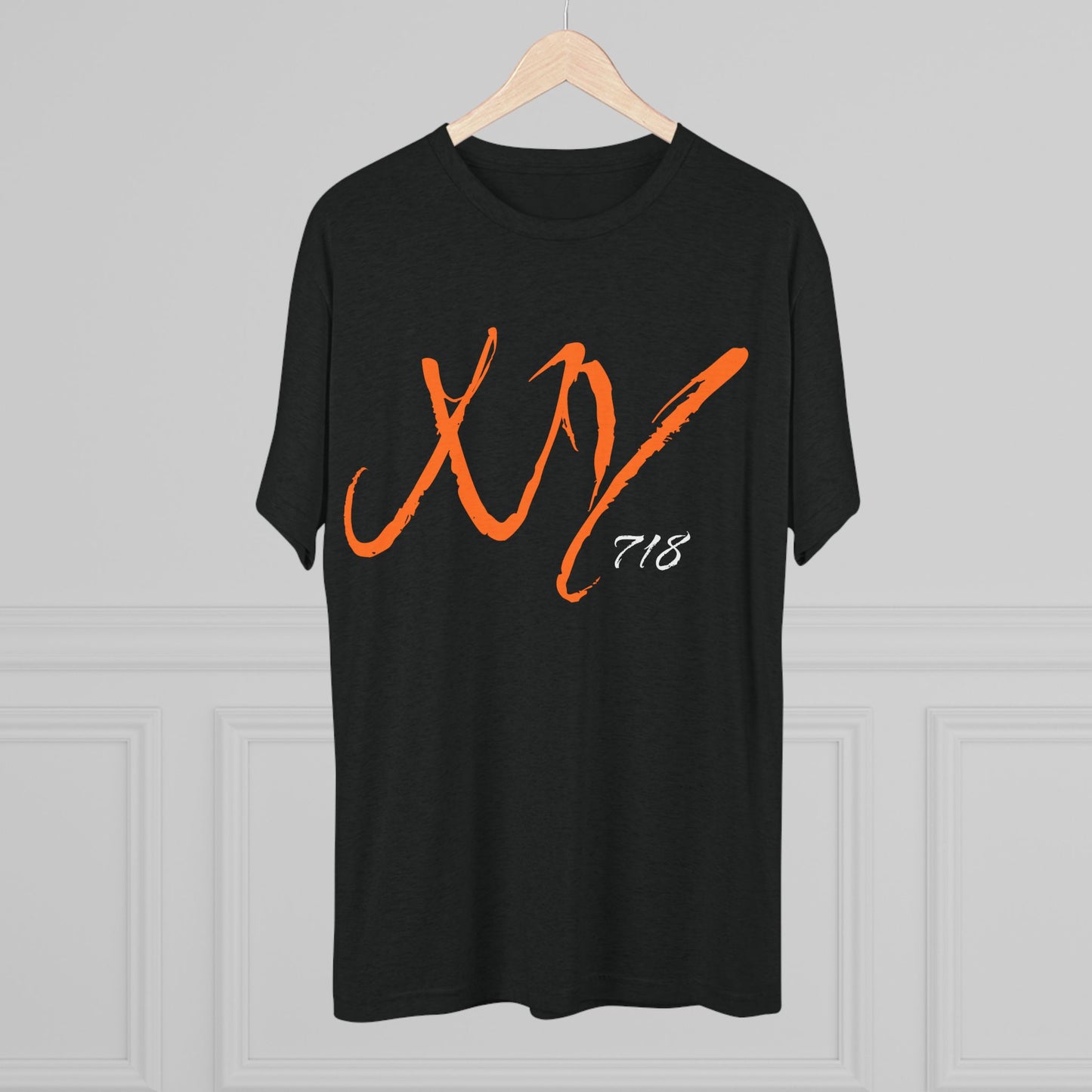 NYC Retro Graphic Tee — 'NY' Repeat & XV 718 Script City T‑Shirt