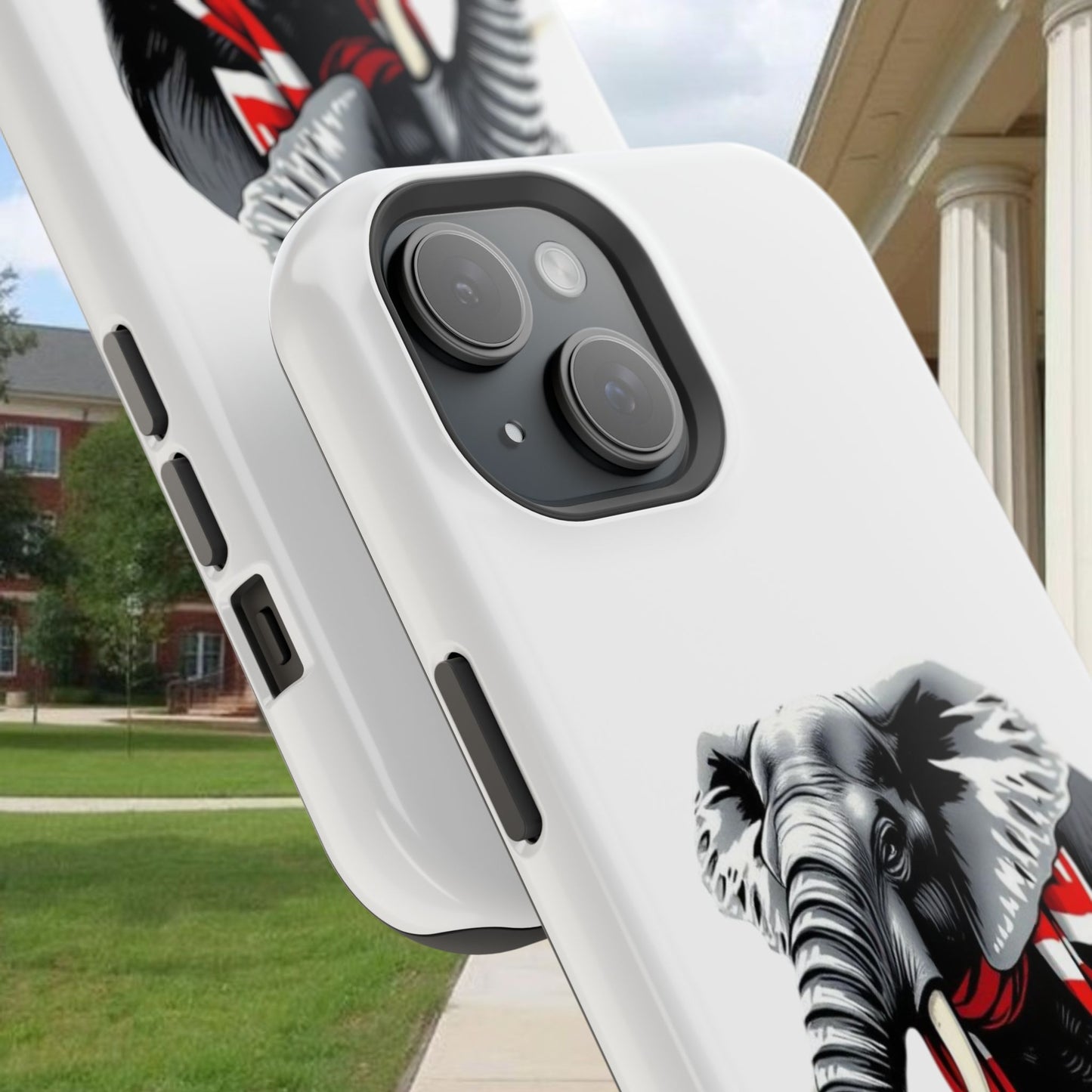 Vibrant Elephant Tough Cases - Unique Phone Case, Wildlife Lover Gift, Sports Team Accessory, Trendy Phone Cover, Fun Animal Design