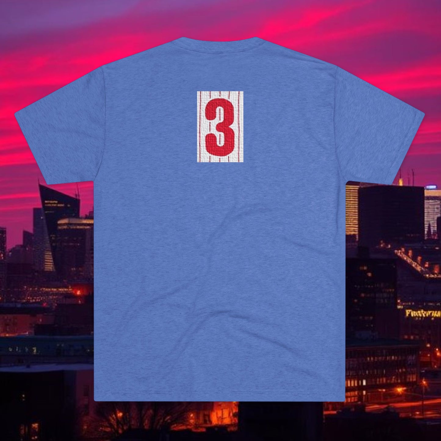 Baseball Stars Batter Silhouette Tee — Back Number '3' Player Shirt