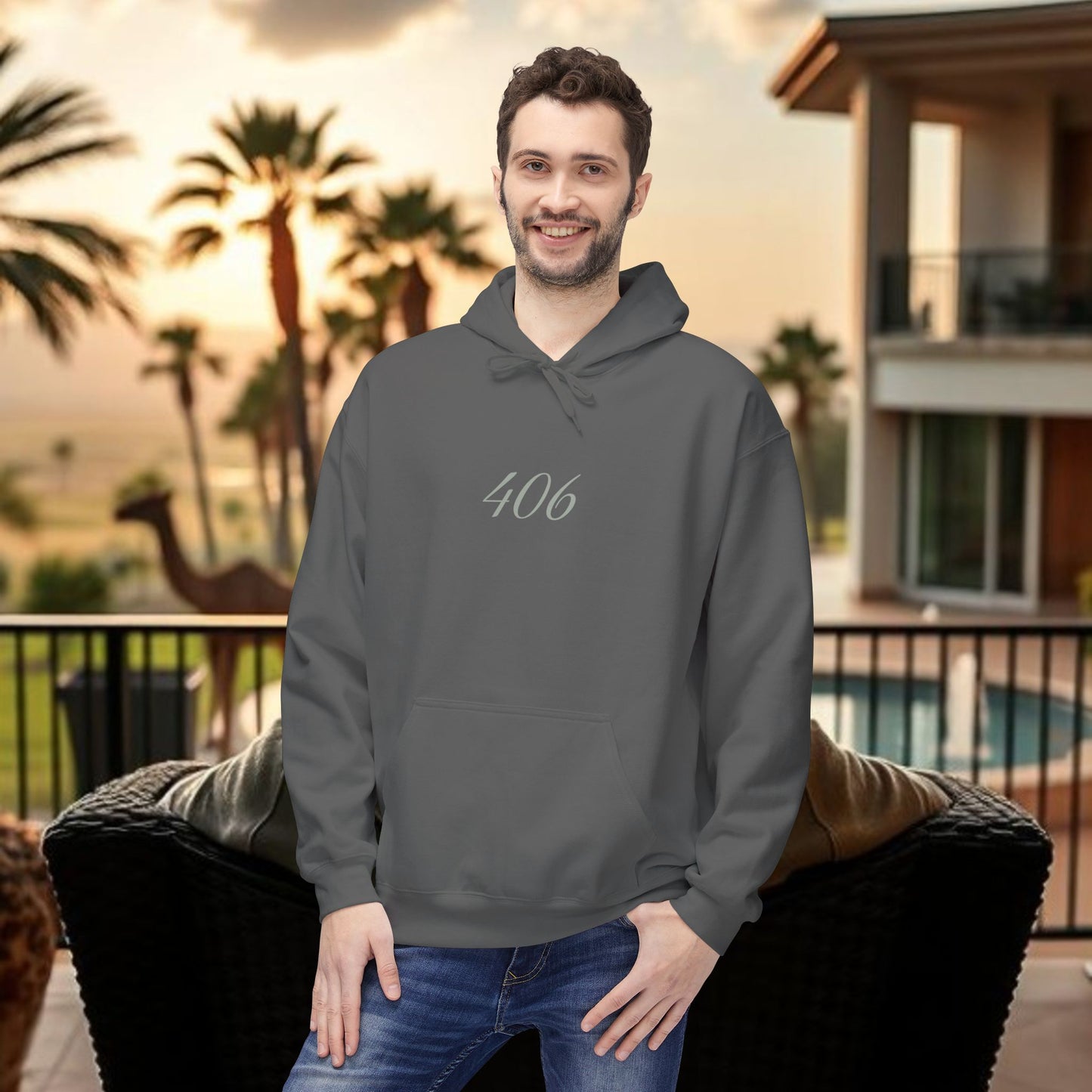 Montana Love Hoodie, MT Design, Cozy Stylish Unisex Fleece, 406 Front Back Print, Gift for Outdoorsy, Mountain Lover, Christmas, Birthday