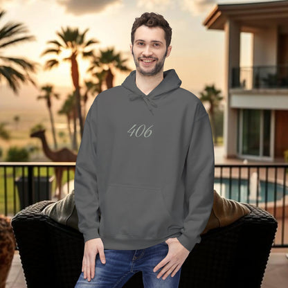 Montana Love Hoodie, MT Design, Cozy Stylish Unisex Fleece, 406 Front Back Print, Gift for Outdoorsy, Mountain Lover, Christmas, Birthday