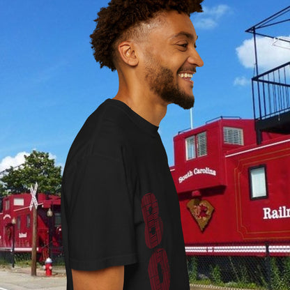 Rooster Graphic T-Shirt — Vertical '803' Design & Bold Red Rooster