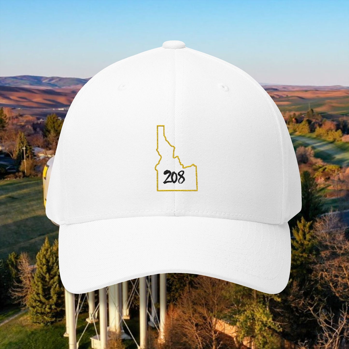 Idaho 208 Embroidered Cap, Closed-Back Structured Hat, Gift for Idahoans, Casual Wear, Summer Accessory