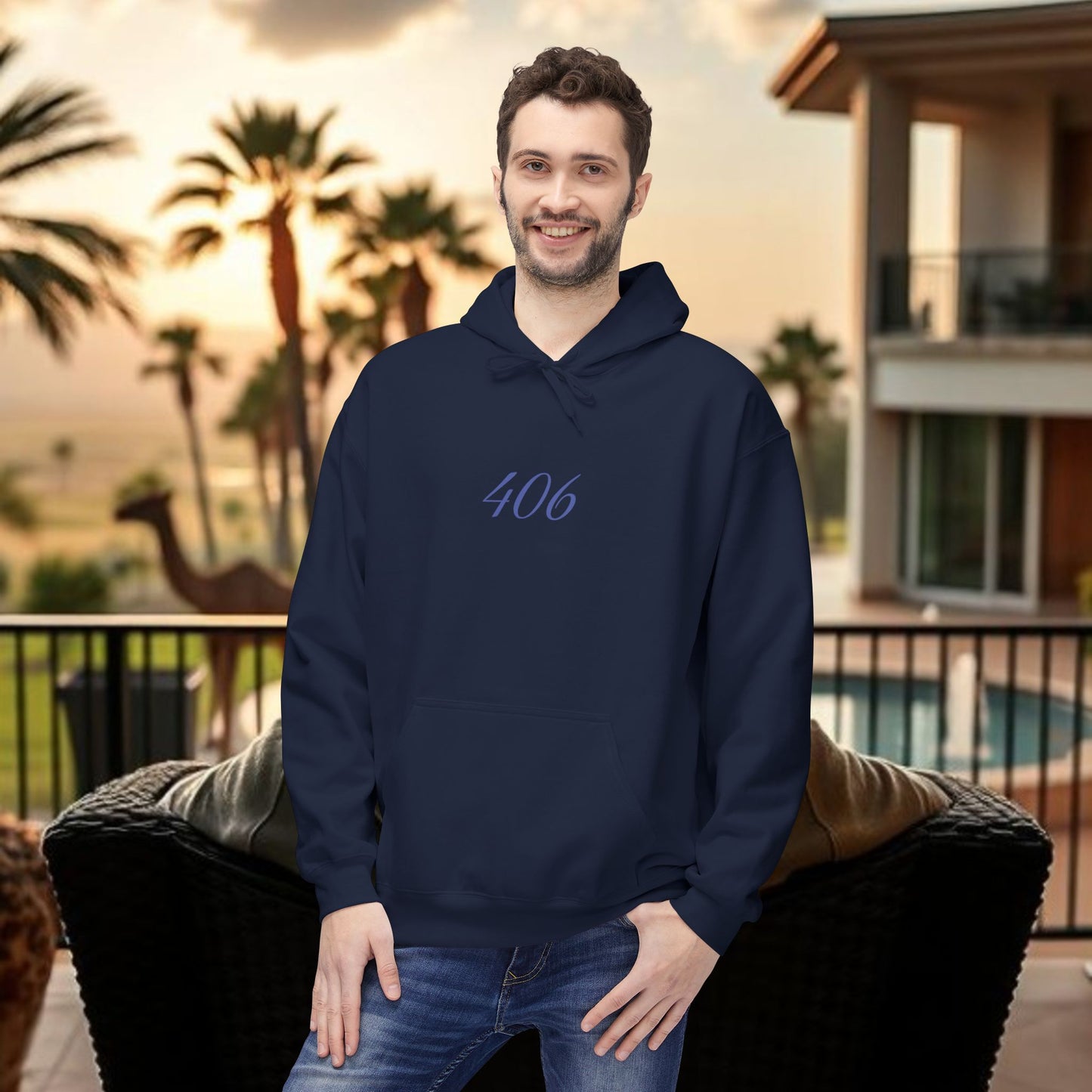 Montana Love Hoodie, MT Design, Cozy Stylish Unisex Fleece, 406 Front Back Print, Gift for Outdoorsy, Mountain Lover, Christmas, Birthday