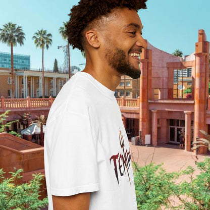 Unisex Garment-Dyed T-shirt with 'TEMPE' Design, Casual Summer Tee, Cool Streetwear Top, Perfect for Festivals