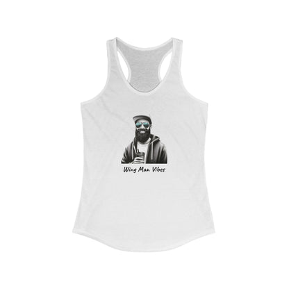 Wing Man Vibes Racerback Tank for Women | Summer Style, Workout Top, Gift for Her, Beachwear, Graphic Tee, Casual Fashion