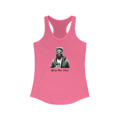 Wing Man Vibes Racerback Tank for Women | Summer Style, Workout Top, Gift for Her, Beachwear, Graphic Tee, Casual Fashion