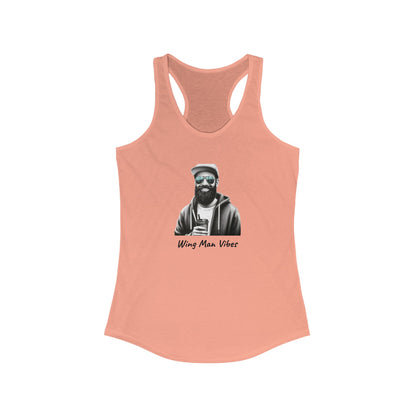 Wing Man Vibes Racerback Tank for Women | Summer Style, Workout Top, Gift for Her, Beachwear, Graphic Tee, Casual Fashion