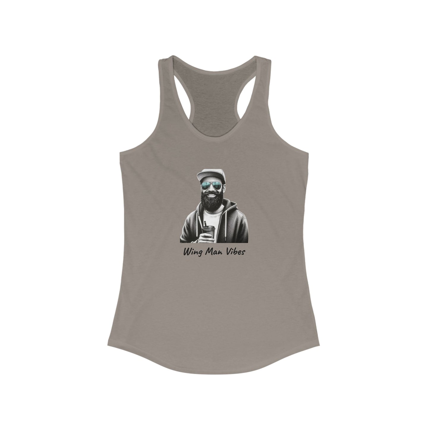 Wing Man Vibes Racerback Tank for Women | Summer Style, Workout Top, Gift for Her, Beachwear, Graphic Tee, Casual Fashion