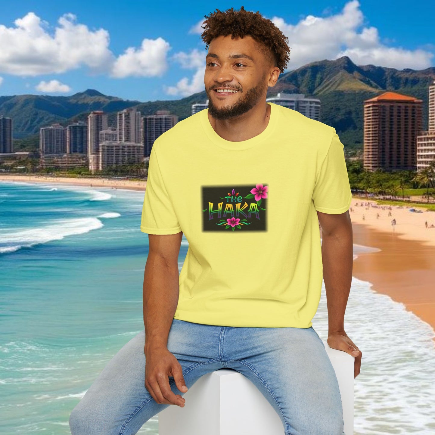 T-Shirt with HAKA Design, Tropical Vibe Tee, Perfect for Hawaii Fans, Unisex Graphic Tee, Summer Essentials, Gift for Friends