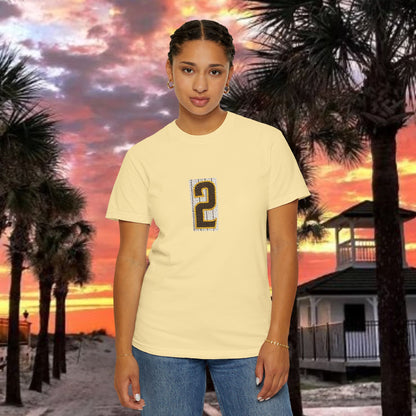 Number 2 Graphic T-Shirt — Bold Retro Patch Front & X Back Tee