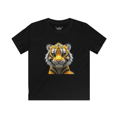 Tiger Graphic Kids Tee, Fun Kids T-Shirt, Cute Animal Shirt, Birthday Gift, Summer Wear, Wildlife Theme