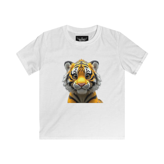 Tiger Graphic Kids Tee, Fun Kids T-Shirt, Cute Animal Shirt, Birthday Gift, Summer Wear, Wildlife Theme