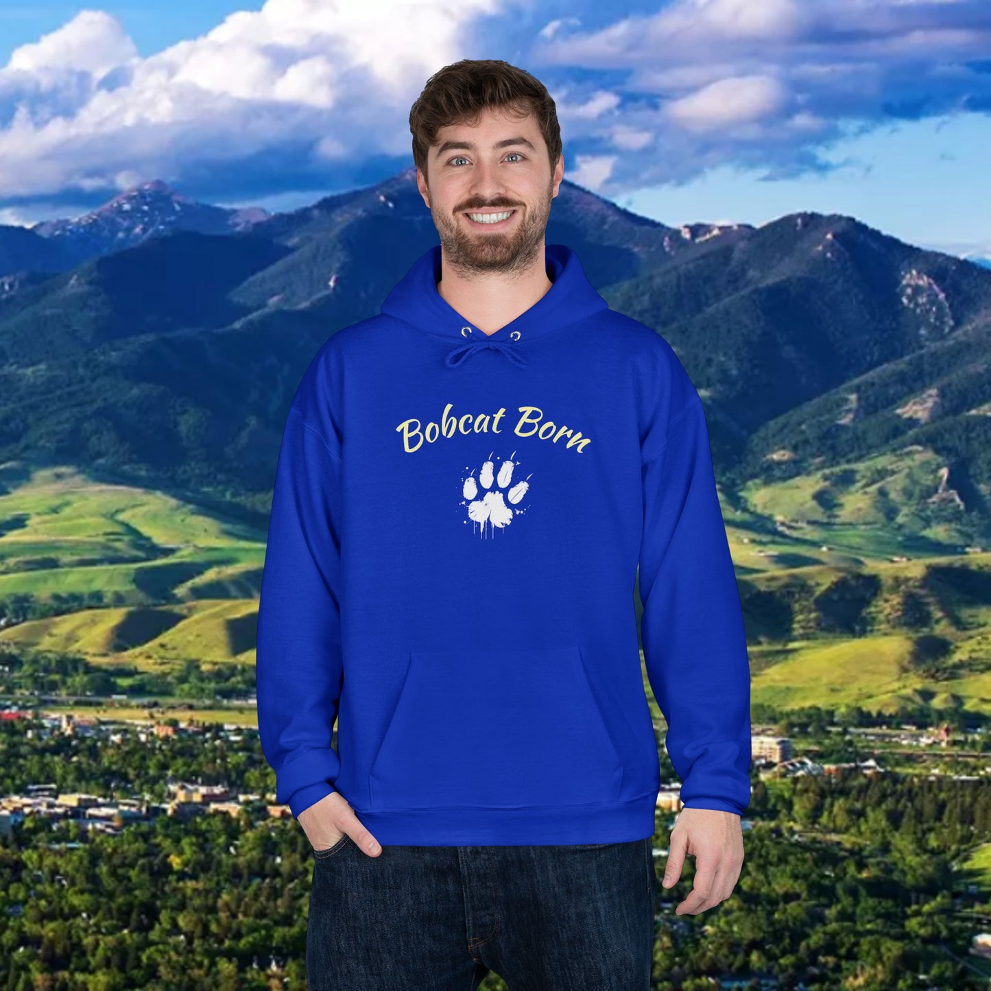 Bobcat Born Eco-Friendly Hoodie - Unisex, Casual Layer, Perfect for Students, Wildlife Lovers, College Spirit Wear, Gift Idea