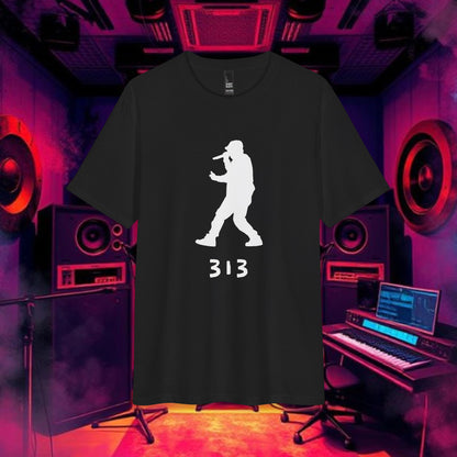 313 Rapper Silhouette Tee — Detroit Hip Hop T-Shirt