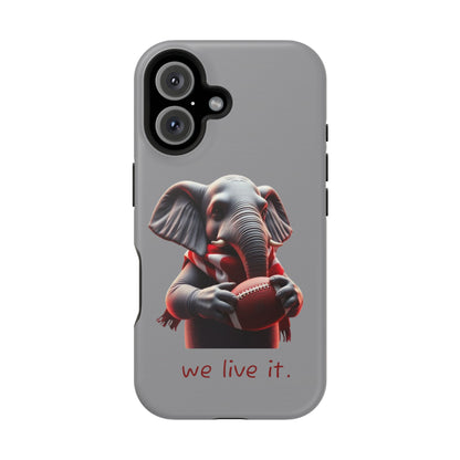 Elephant Football Case - Impact-Resistant Phone Cover, Unique Gift for Sports Lovers, Animal Case for Kids, Fun Accessories, Durable