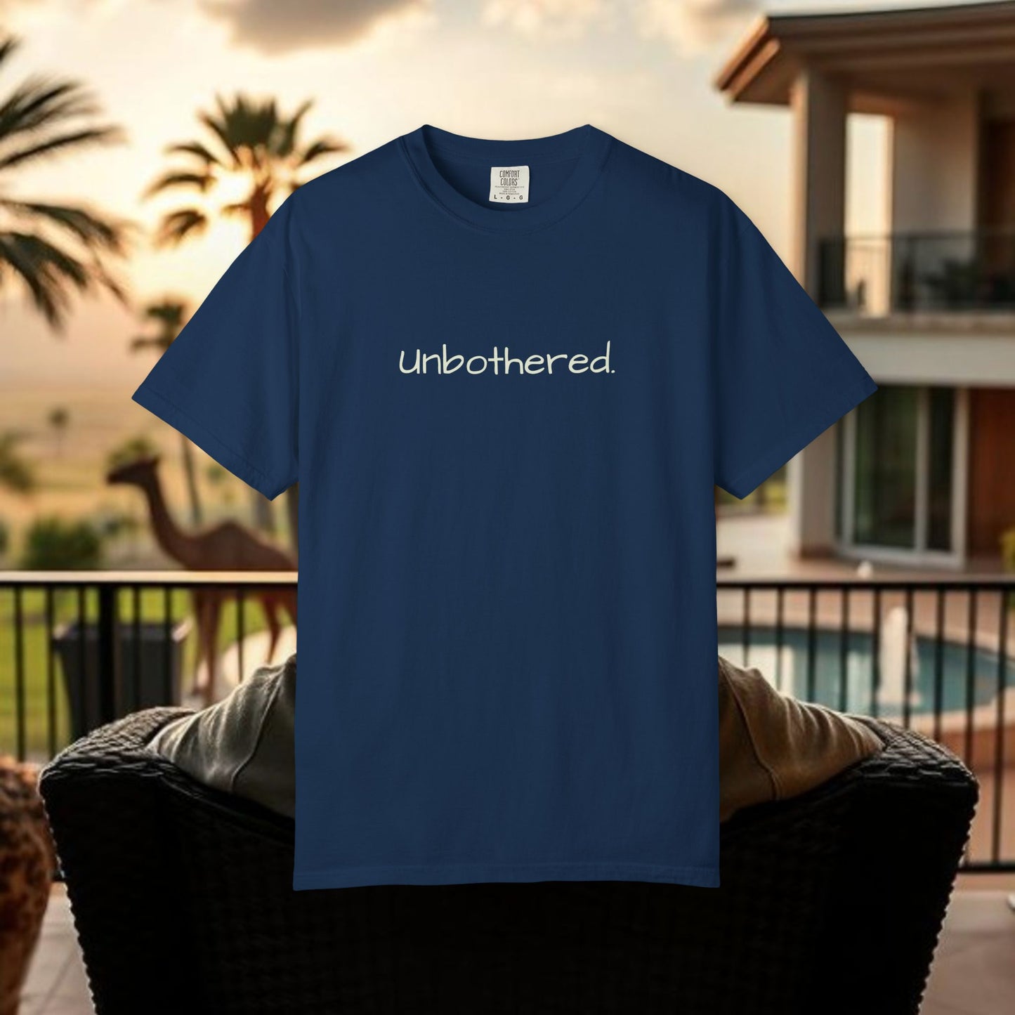 Unbothered Garment-Dyed T-Shirt, Relaxed Fit Tee, Casual Everyday Wear, Gift for Friends, Relaxation Apparel, Trendy Summer Top