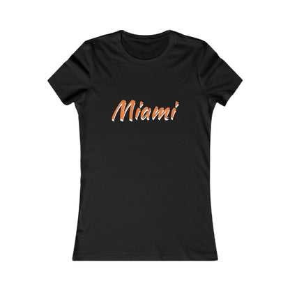 Miami Graphic Women's Tee, Casual Summer Shirt, Vibrant Beachwear, Vacation Tee, Gift for Her