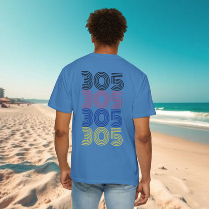 Miami Garment-Dyed T-Shirt - Vibrant Coastal Style, Unisex Summer Tee, Beachwear, Travel Souvenir, Gift for Miami Lovers