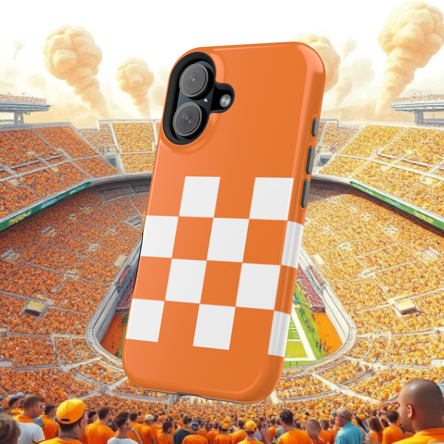 Vibrant Checkerboard Magnetic Tough Cases for Phones, Sports Fans' Accessory, Durable Protection, Tennessee Design, Custom Cases, Gift Ideas