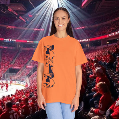 Detroit T-Shirt — Vertical Mascot Graphic with 'Detroit' Script