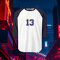 Baseball Stars Raglan Shirt, Unisex Tee for Sports Lovers, Perfect Gift for Game Day, Casual Outfit, Team Spirit Wear, Number 13 Shirt